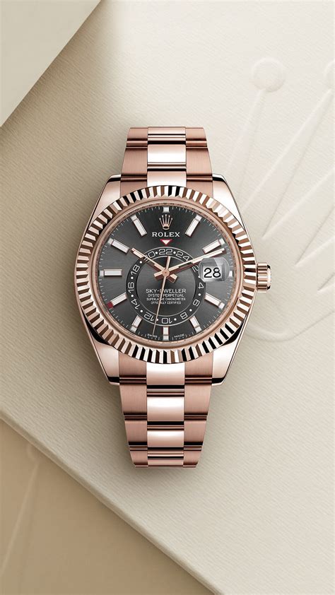 rolex sky dweller white gold blue|rolex sky dweller everose gold.